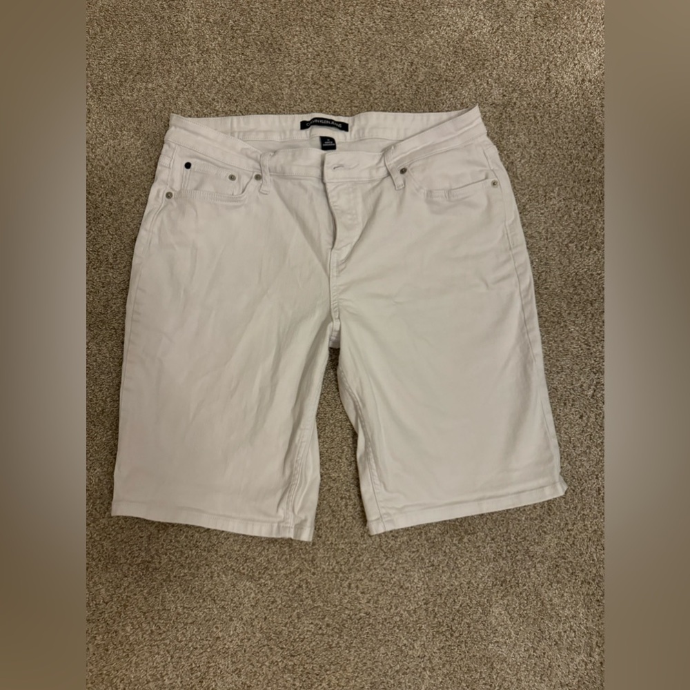 White, stretchy Calvin Kline shorts